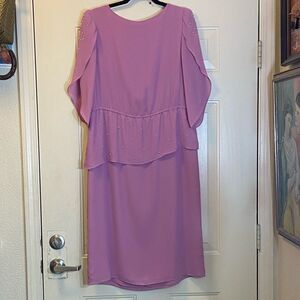 VTG,Hal Ferman Elegant Lavender Light Pinck Women’s Dress Plus Size 14